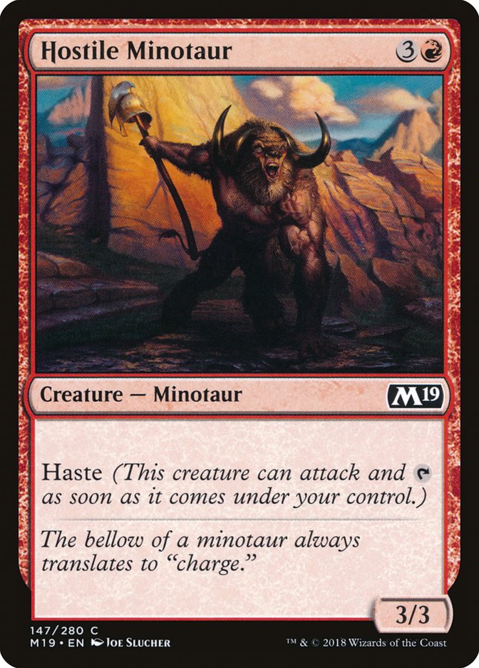 Hostile Minotaur [Core Set 2019] | Game Master's Emporium (The New GME)