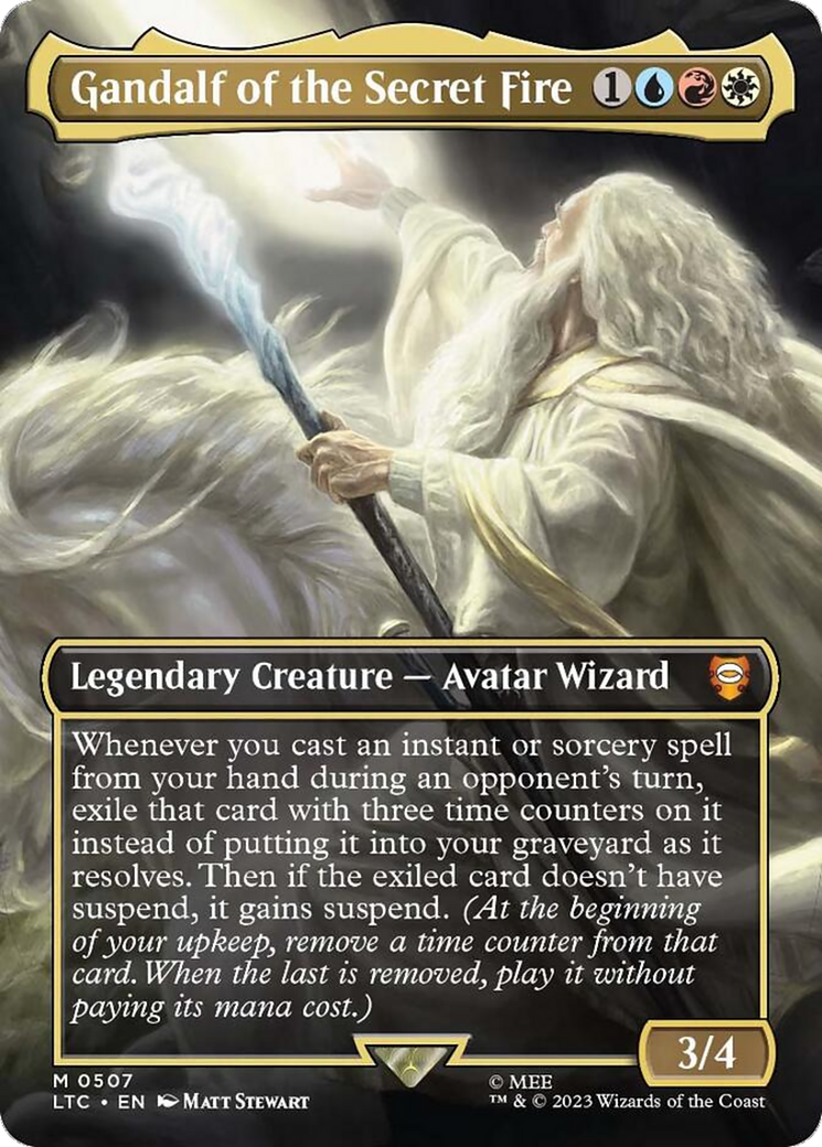Gandalf of the Secret Fire (Borderless) [The Lord of the Rings: Tales of Middle-Earth Commander] | Game Master's Emporium (The New GME)