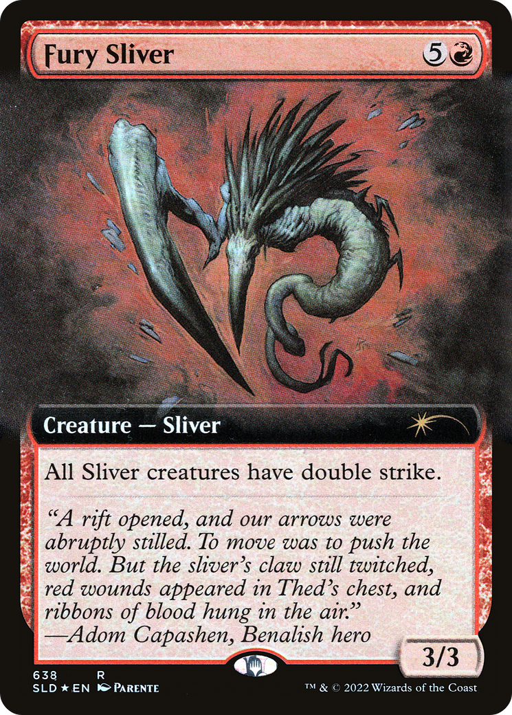 Fury Sliver (Extended Art) [Secret Lair Drop Promos] | Game Master's Emporium (The New GME)