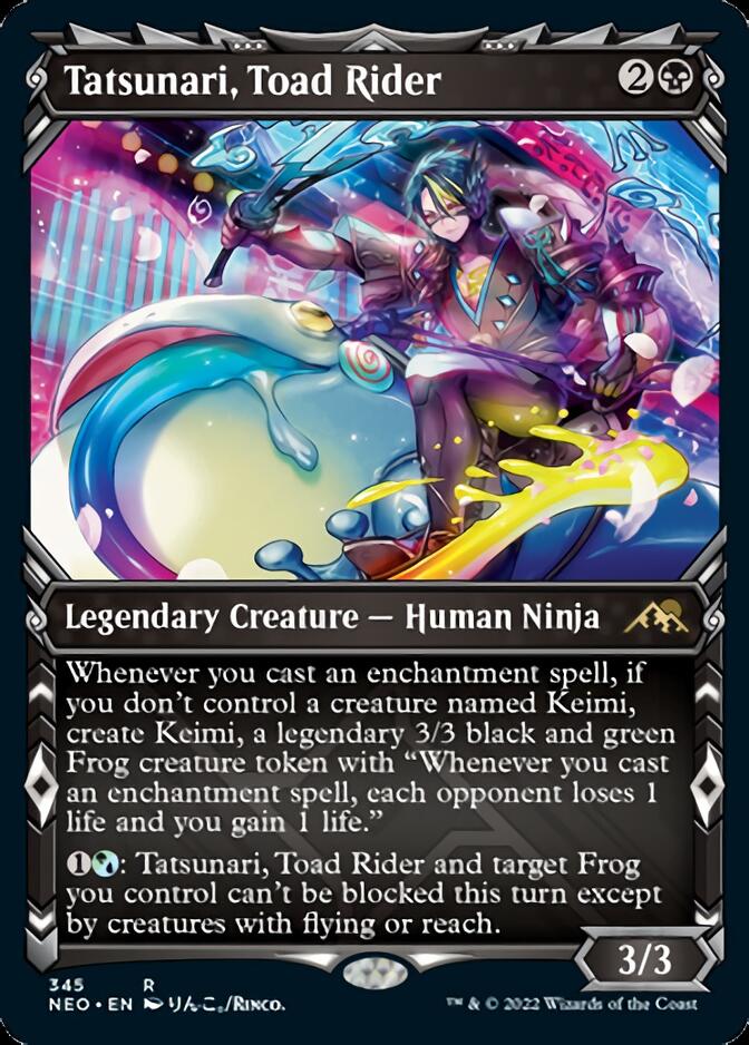 Tatsunari, Toad Rider (Showcase Ninja) [Kamigawa: Neon Dynasty] | Game Master's Emporium (The New GME)