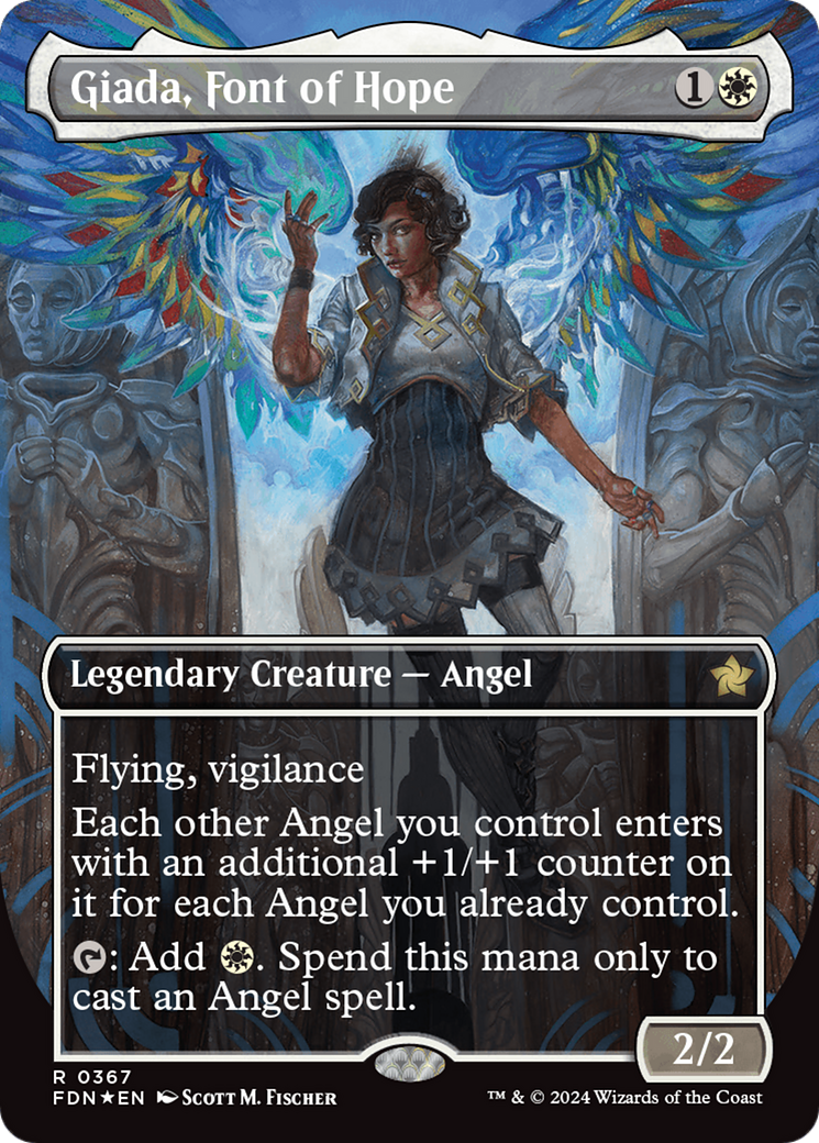 Giada, Font of Hope (Borderless) (Mana Foil) [Foundations] | Game Master's Emporium (The New GME)