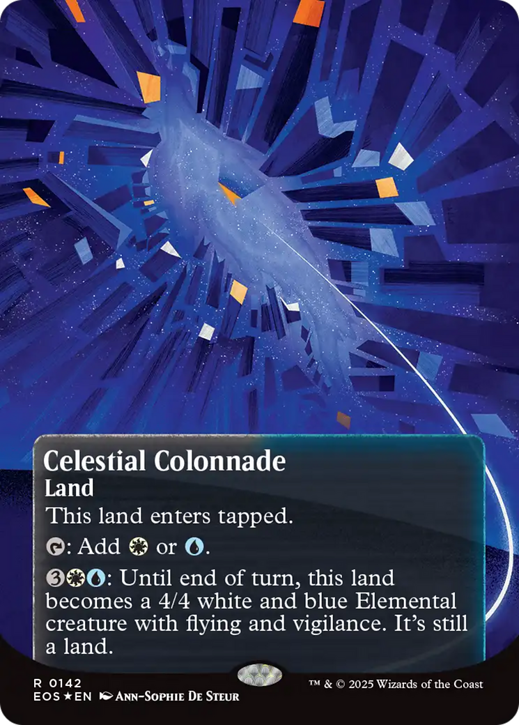 Celestial Colonnade (0142) (Borderless) (Galaxy Foil) [Edge of Eternities: Stellar Sights] | Game Master's Emporium (The New GME)