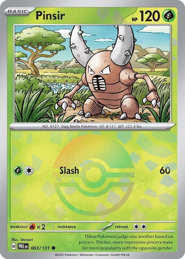 Pinsir (003/131) (Poke Ball Pattern) [Scarlet & Violet: Prismatic Evolutions] | Game Master's Emporium (The New GME)