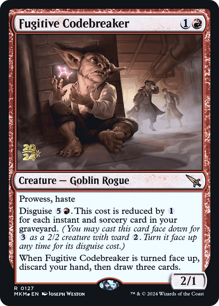 Fugitive Codebreaker [Murders at Karlov Manor Prerelease Promos] | Game Master's Emporium (The New GME)