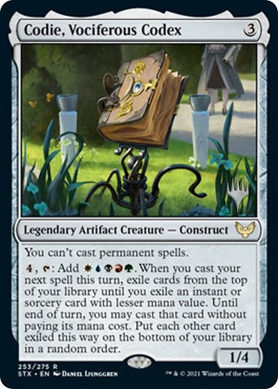Codie, Vociferous Codex (Promo Pack) [Strixhaven: School of Mages Promos] | Game Master's Emporium (The New GME)