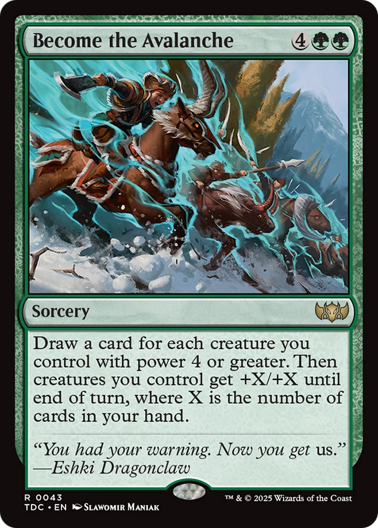 Become the Avalanche [Tarkir: Dragonstorm Commander] | Game Master's Emporium (The New GME)