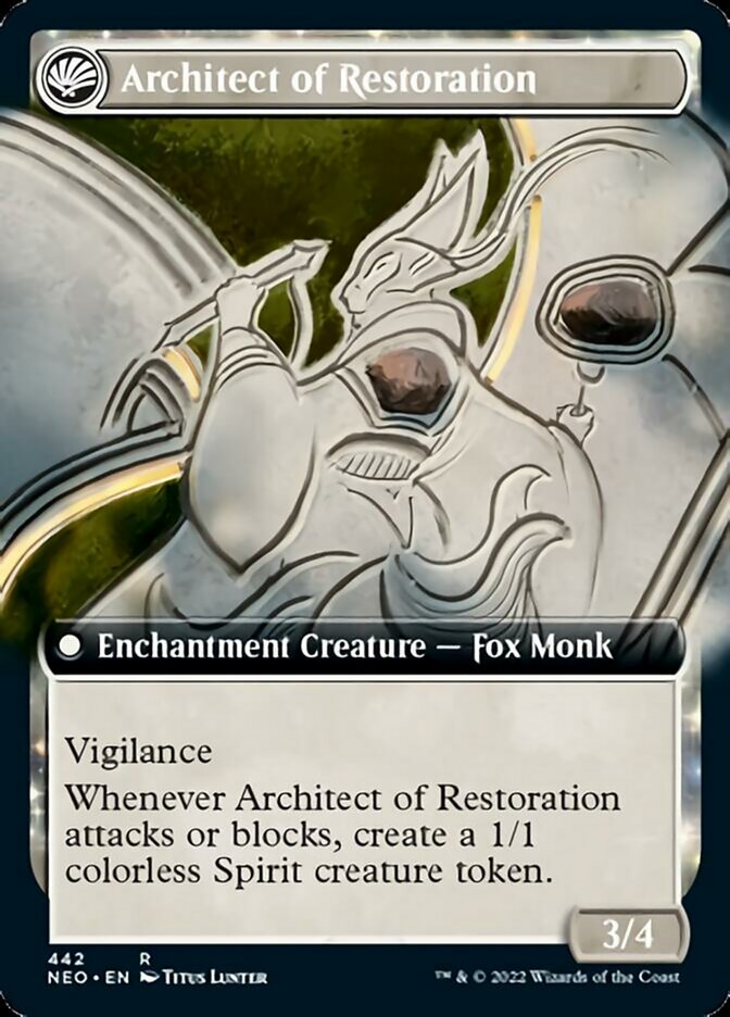 The Restoration of Eiganjo // Architect of Restoration (Extended Art) [Kamigawa: Neon Dynasty] | Game Master's Emporium (The New GME)
