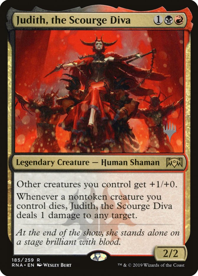 Judith, the Scourge Diva (Promo Pack) [Ravnica Allegiance Promos] | Game Master's Emporium (The New GME)