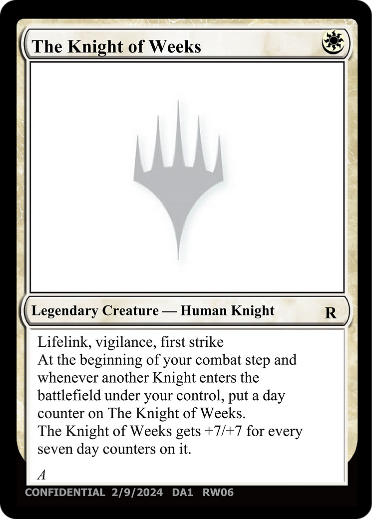 The Knight of Weeks [Unknown Event] | Game Master's Emporium (The New GME)