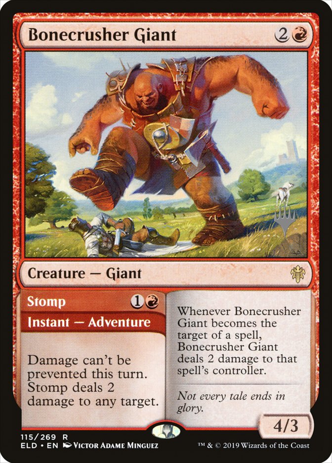 Bonecrusher Giant // Stomp (Promo Pack) [Throne of Eldraine Promos] | Game Master's Emporium (The New GME)