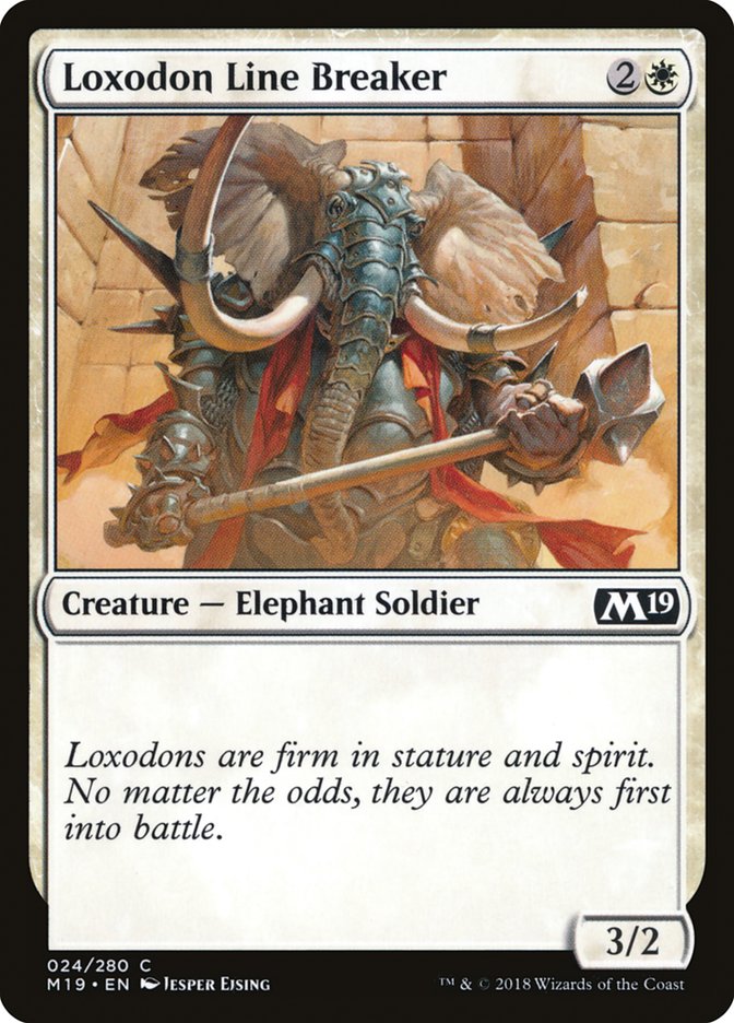 Loxodon Line Breaker [Core Set 2019] | Game Master's Emporium (The New GME)