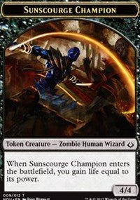 Sunscourge Champion // Zombie Double-Sided Token [Hour of Devastation Tokens] | Game Master's Emporium (The New GME)