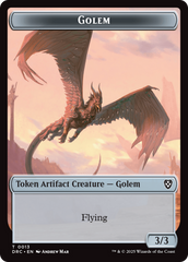 Golem (0013) // Nalaar Aetherjet Double-Sided Token [Aetherdrift Tokens] | Game Master's Emporium (The New GME)