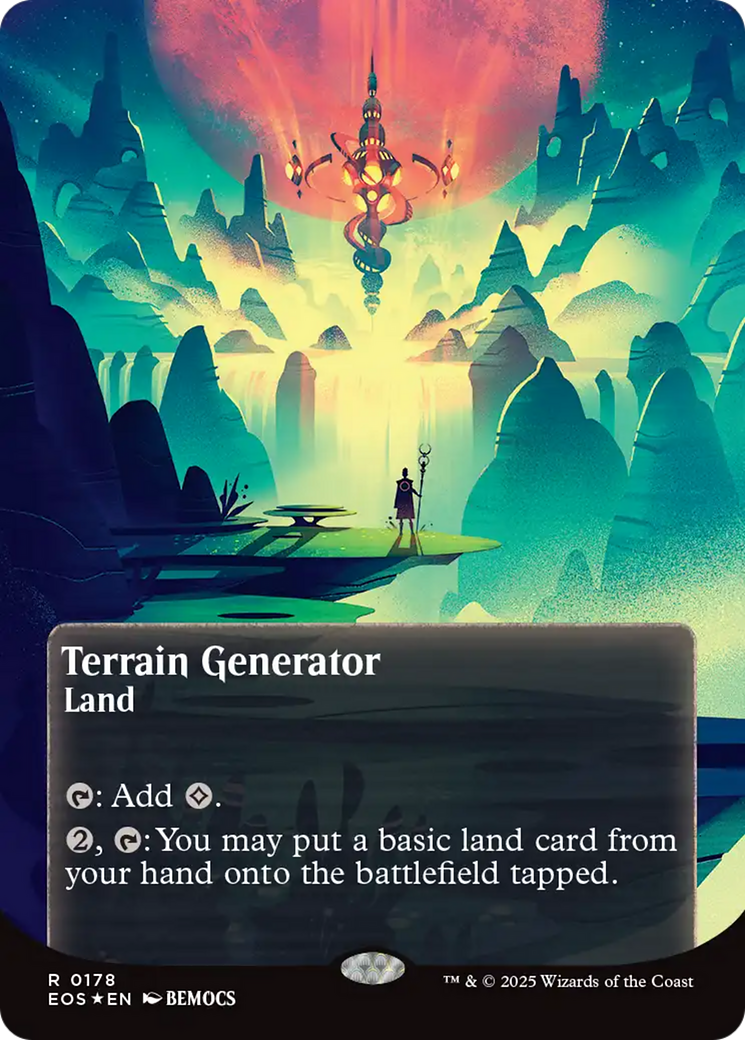 Terrain Generator (0178) (Borderless) (Galaxy Foil) [Edge of Eternities: Stellar Sights] | Game Master's Emporium (The New GME)