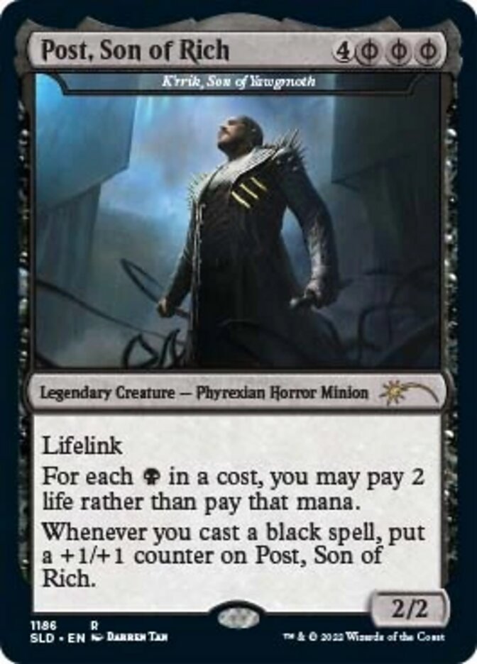 K'rrik, Son of Yawgmoth - Post, Son of Rich [Secret Lair Drop Series] | Game Master's Emporium (The New GME)