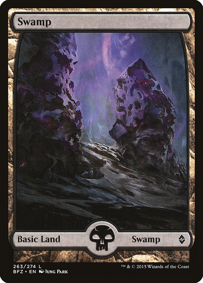 Swamp (263) (Full Art) [Battle for Zendikar] | Game Master's Emporium (The New GME)