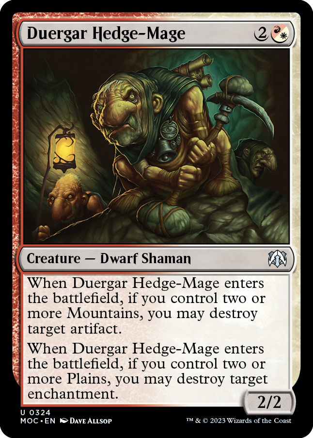 Duergar Hedge-Mage [March of the Machine Commander] | Game Master's Emporium (The New GME)