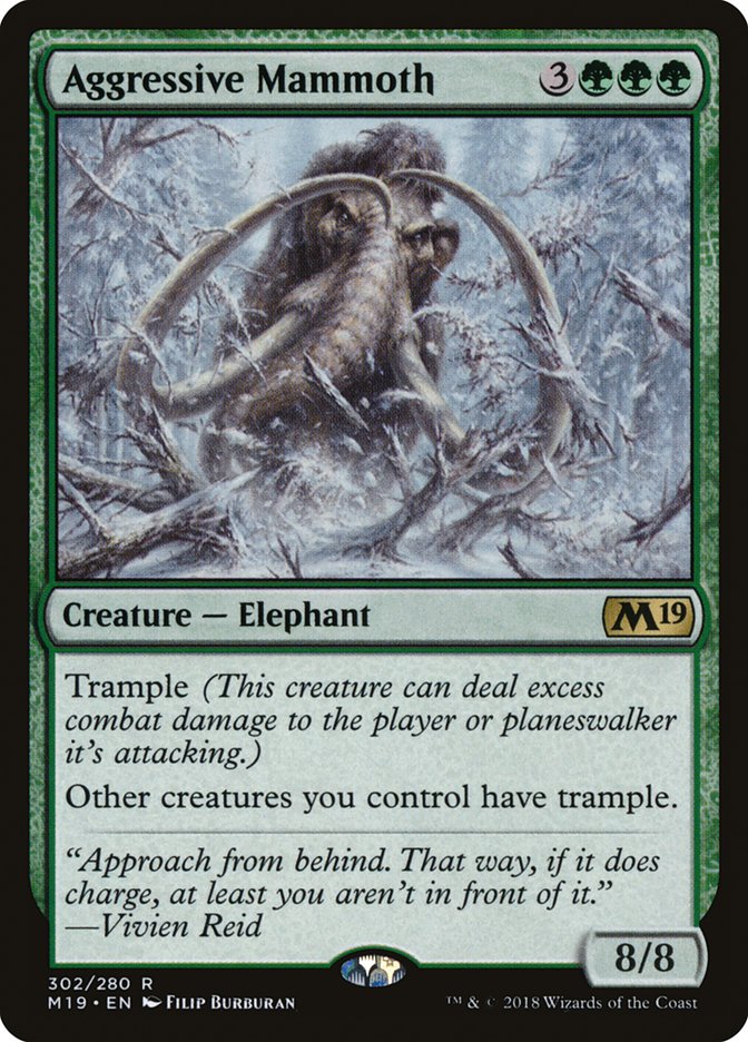 Aggressive Mammoth [Core Set 2019] | Game Master's Emporium (The New GME)