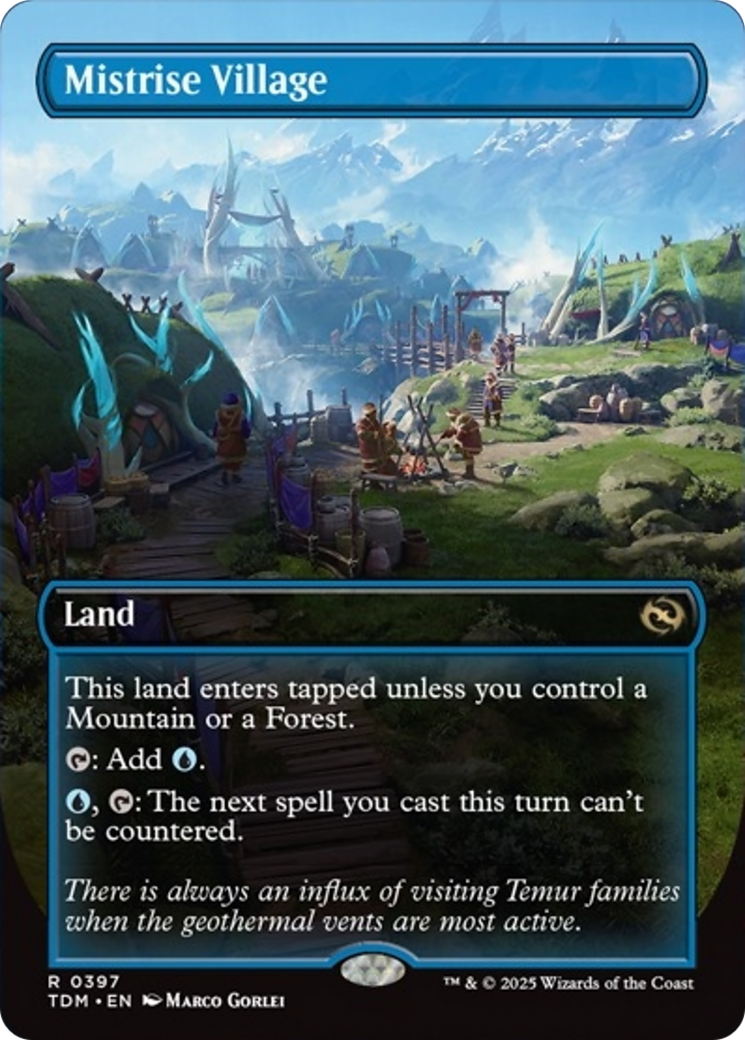 Mistrise Village (Borderless) [Tarkir: Dragonstorm] | Game Master's Emporium (The New GME)