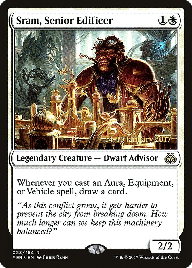 Sram, Senior Edificer [Aether Revolt Prerelease Promos] | Game Master's Emporium (The New GME)