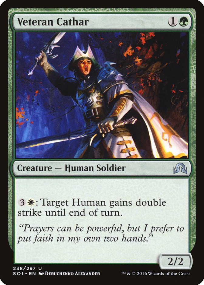 Veteran Cathar [Shadows over Innistrad] | Game Master's Emporium (The New GME)