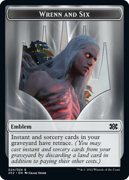 Wrenn and Six Emblem // Monk Double-Sided Token [Double Masters 2022 Tokens] | Game Master's Emporium (The New GME)