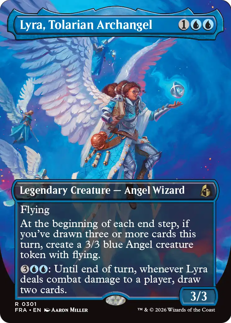 Lyra, Tolarian Archangel (Borderless) [Reality Fracture] | Game Master's Emporium (The New GME)