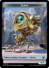 Feather // Servo Double-Sided Token [March of the Machine Commander Tokens] | Game Master's Emporium (The New GME)