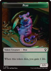Saproling // Pest (0023) Double-Sided Token [Secrets of Strixhaven Commander Tokens] | Game Master's Emporium (The New GME)