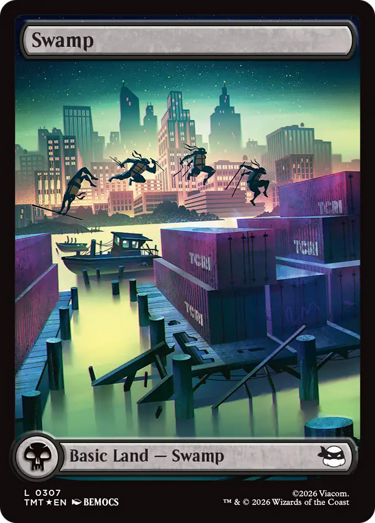 Swamp (0307) (Surge Foil) [Teenage Mutant Ninja Turtles] | Game Master's Emporium (The New GME)