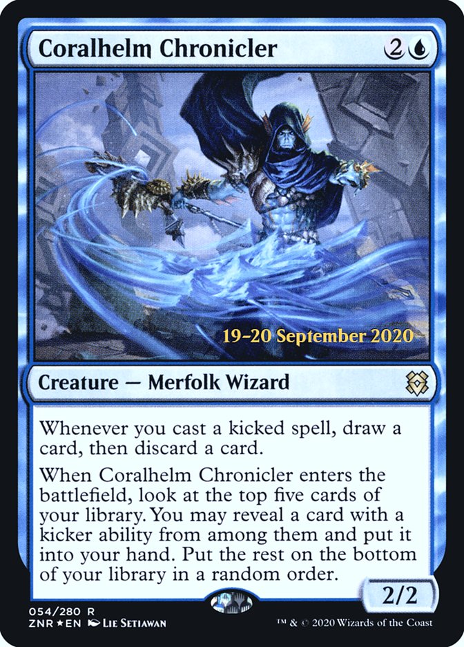 Coralhelm Chronicler [Zendikar Rising Prerelease Promos] | Game Master's Emporium (The New GME)
