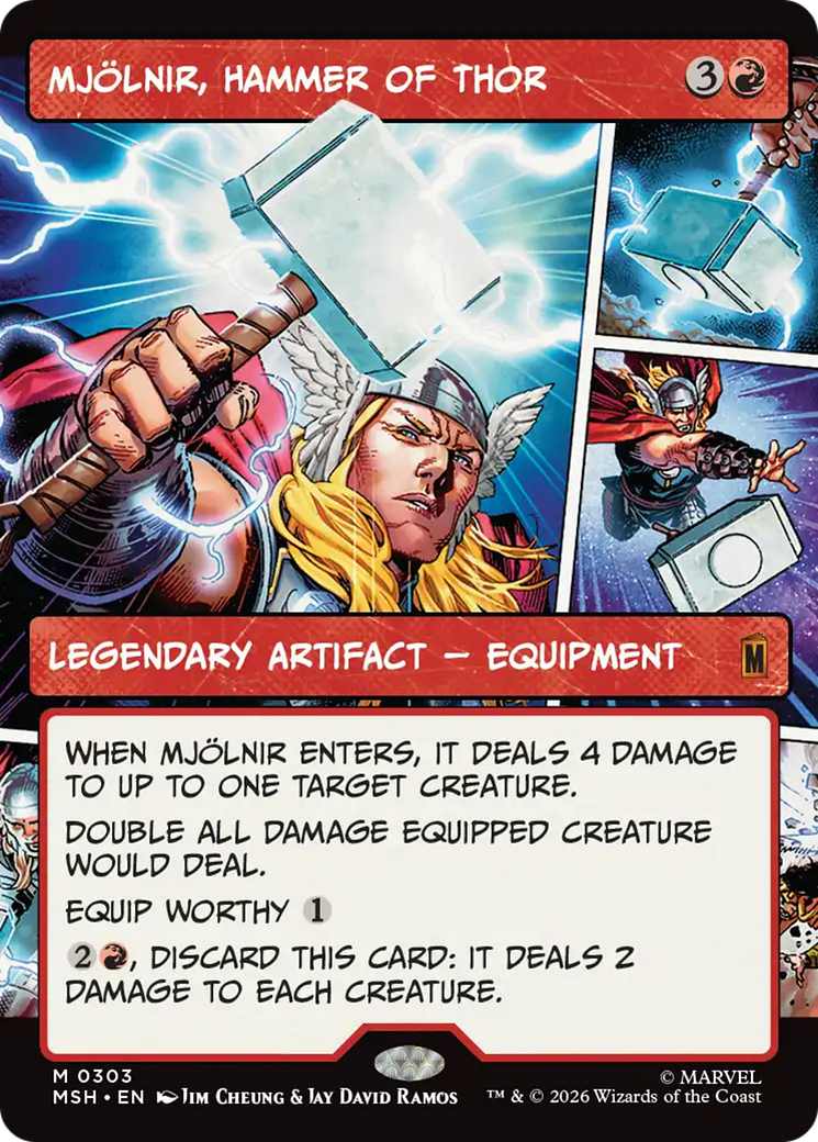 Mjolnir, Hammer of Thor (Borderless) (0303) [Marvel Super Heroes] | Game Master's Emporium (The New GME)