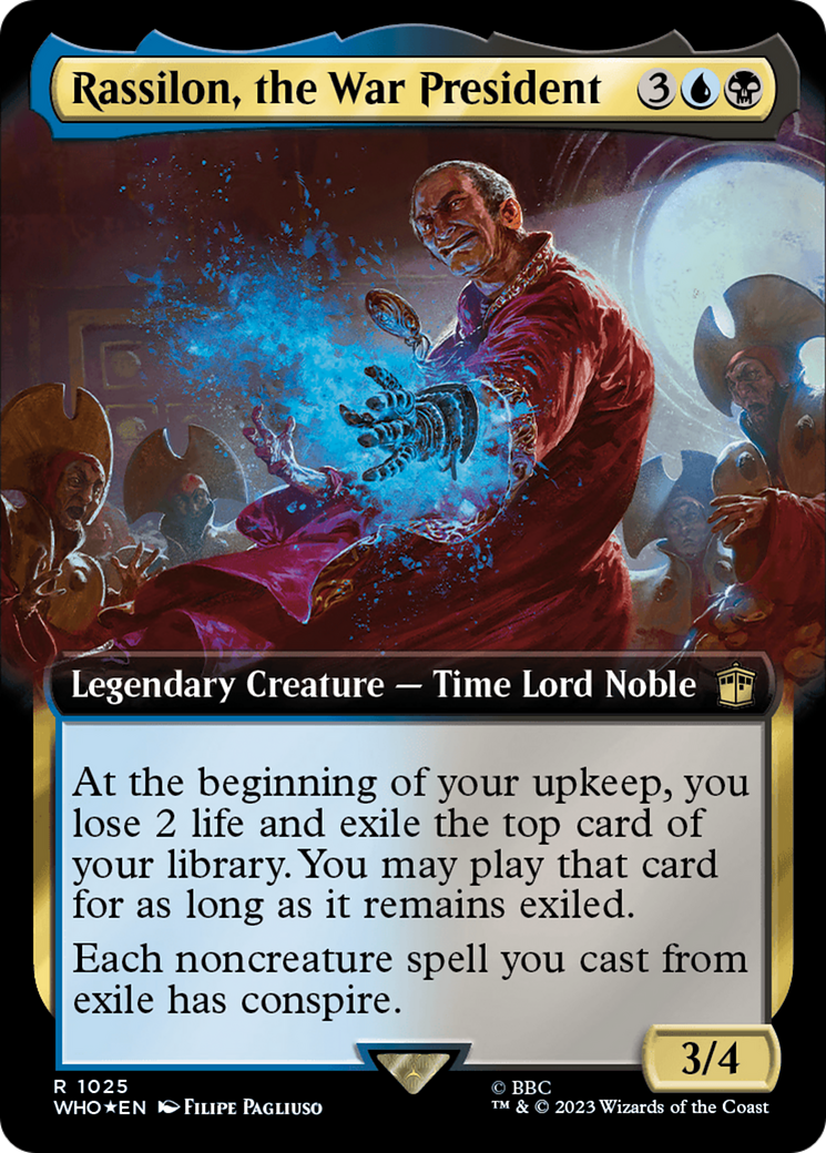 Rassilon, the War President (Extended Art) (Surge Foil) [Doctor Who] | Game Master's Emporium (The New GME)
