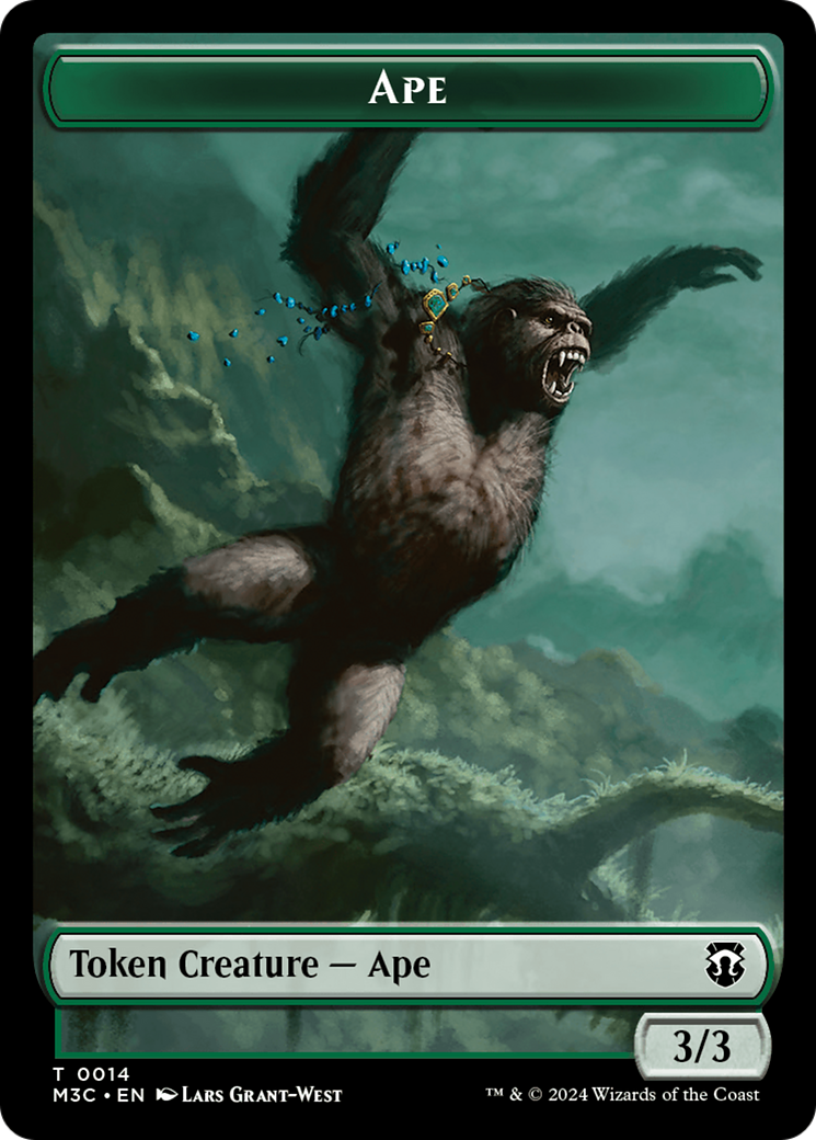 Ape // Plant Double-Sided Token [Modern Horizons 3 Commander Tokens] | Game Master's Emporium (The New GME)