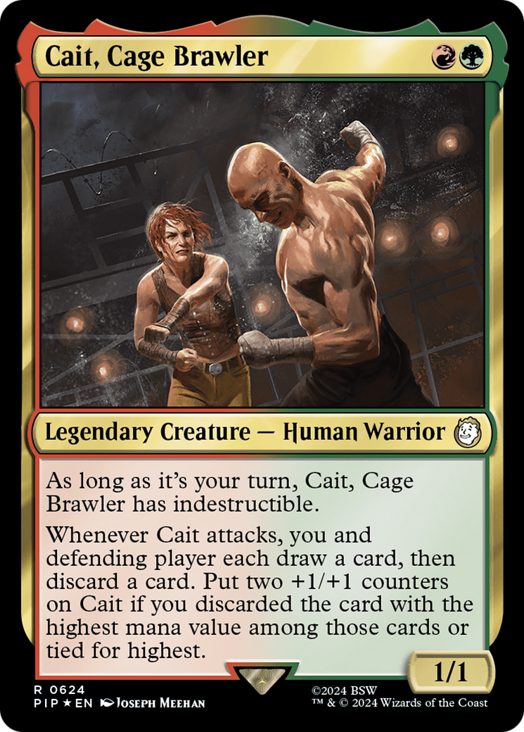 Cait, Cage Brawler (Surge Foil) [Fallout] | Game Master's Emporium (The New GME)