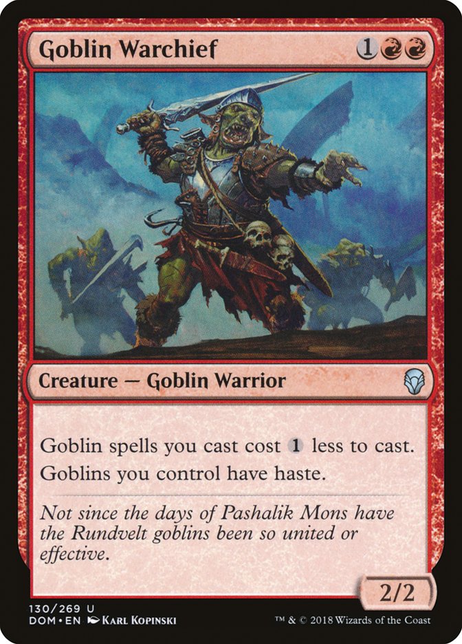 Goblin Warchief [Dominaria] | Game Master's Emporium (The New GME)