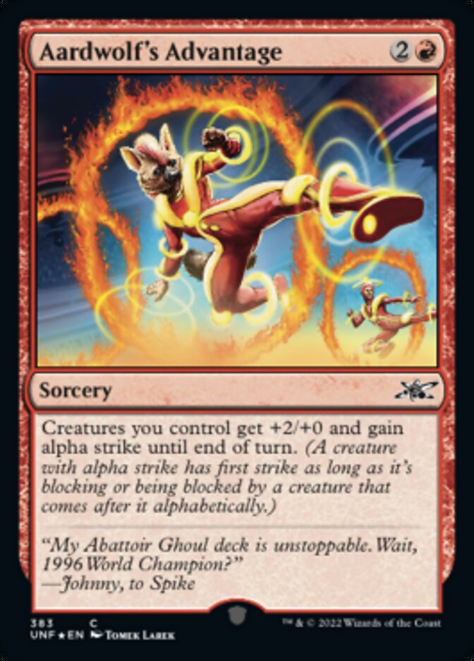 Aardwolf's Advantage (Galaxy Foil) [Unfinity] | Game Master's Emporium (The New GME)