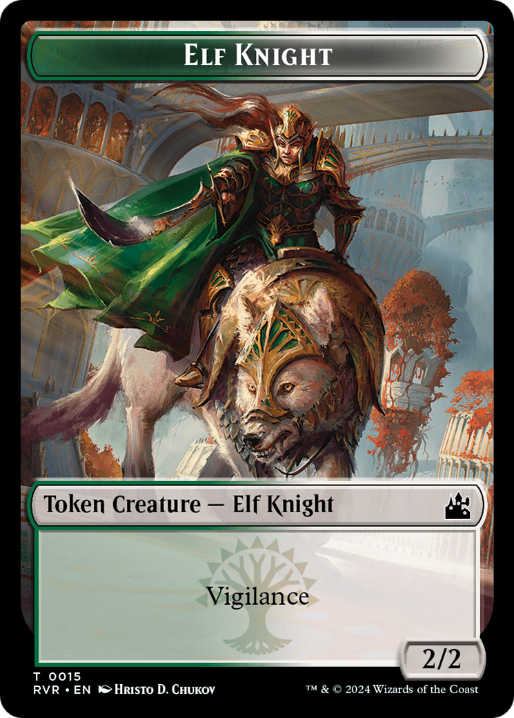 Elf Knight // Centaur Double-Sided Token [Ravnica Remastered Tokens] | Game Master's Emporium (The New GME)