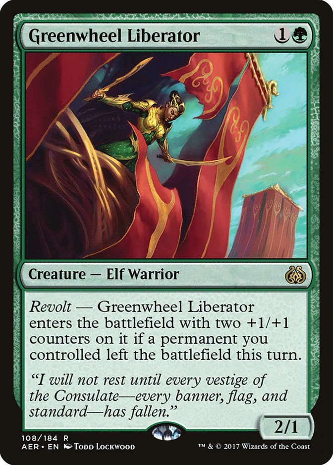 Greenwheel Liberator [Aether Revolt] | Game Master's Emporium (The New GME)