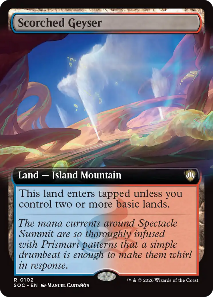 Scorched Geyser (Extended Art) [Secrets of Strixhaven Commander] | Game Master's Emporium (The New GME)