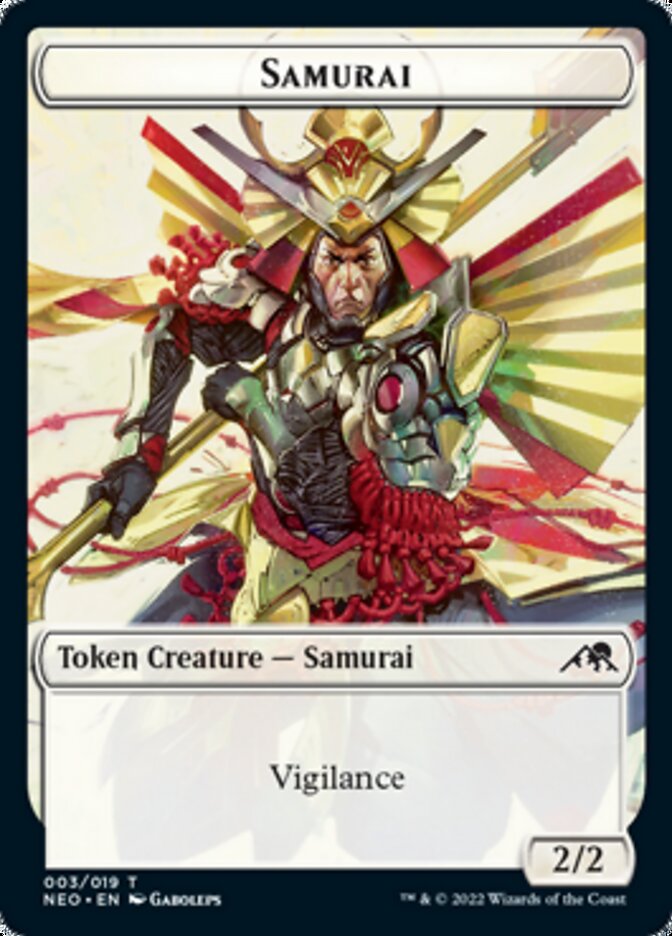 Samurai // Keimi Double-Sided Token [Kamigawa: Neon Dynasty Tokens] | Game Master's Emporium (The New GME)