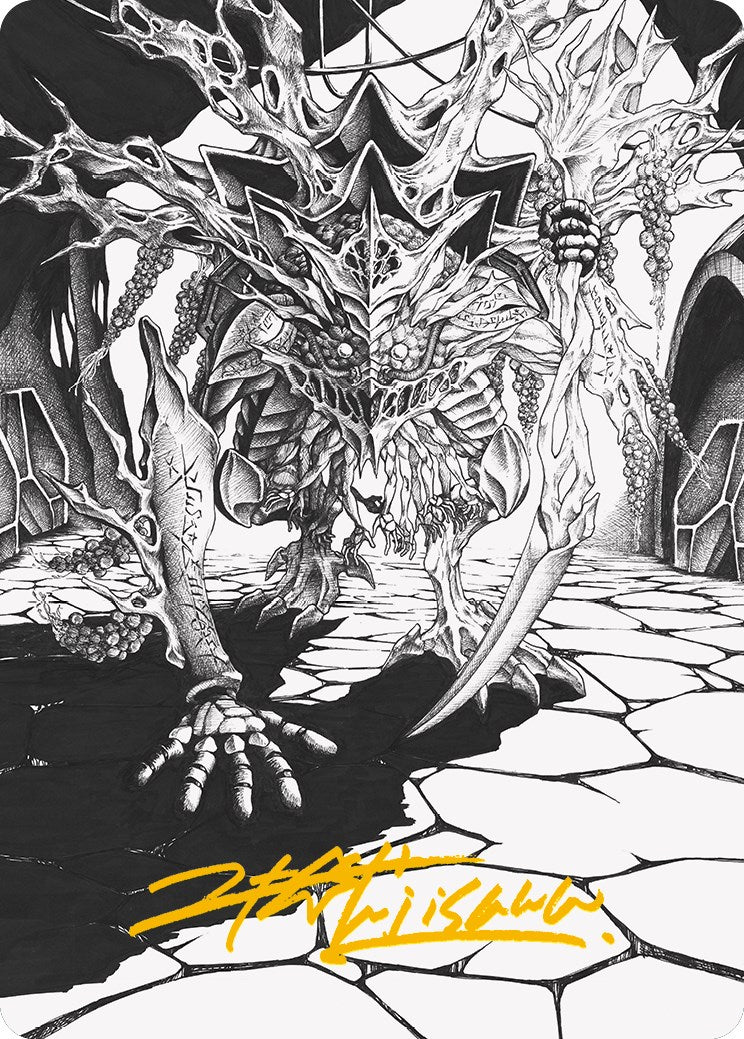 Thrun, Breaker of Silence Art Card (Gold-Stamped Signature) [Phyrexia: All Will Be One Art Series] | Game Master's Emporium (The New GME)