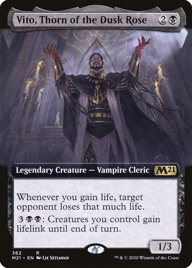 Vito, Thorn of the Dusk Rose (Extended Art) [Core Set 2021] | Game Master's Emporium (The New GME)