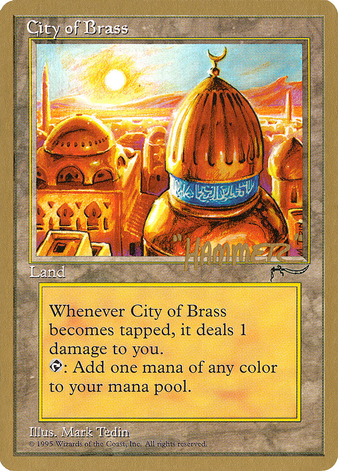 City of Brass (Shawn "Hammer" Regnier) [Pro Tour Collector Set] | Game Master's Emporium (The New GME)