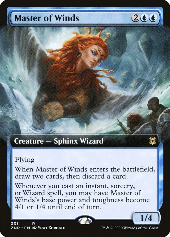 Master of Winds (Extended Art) [Zendikar Rising] | Game Master's Emporium (The New GME)