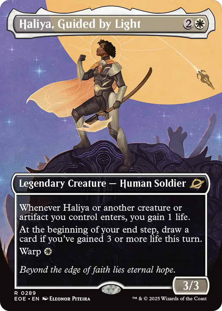 Haliya, Guided by Light (Borderless) [Edge of Eternities] | Game Master's Emporium (The New GME)