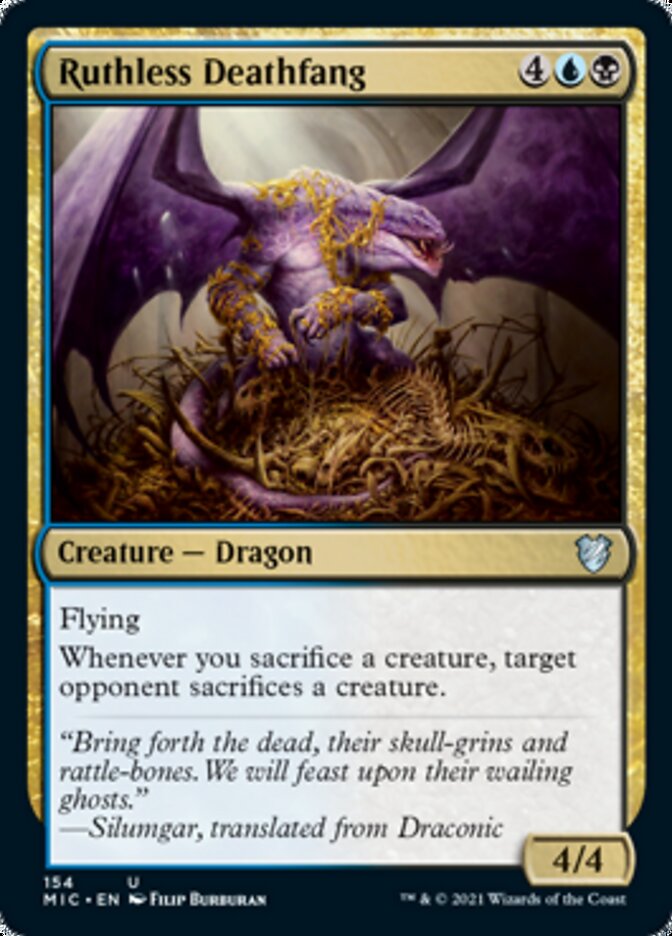 Ruthless Deathfang [Innistrad: Midnight Hunt Commander] | Game Master's Emporium (The New GME)