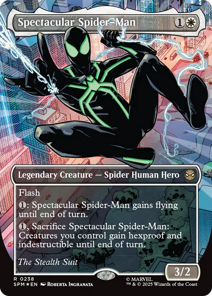 Spectacular Spider-Man (0238) (Borderless) (Textured Foil) [Marvel's Spider-Man] | Game Master's Emporium (The New GME)