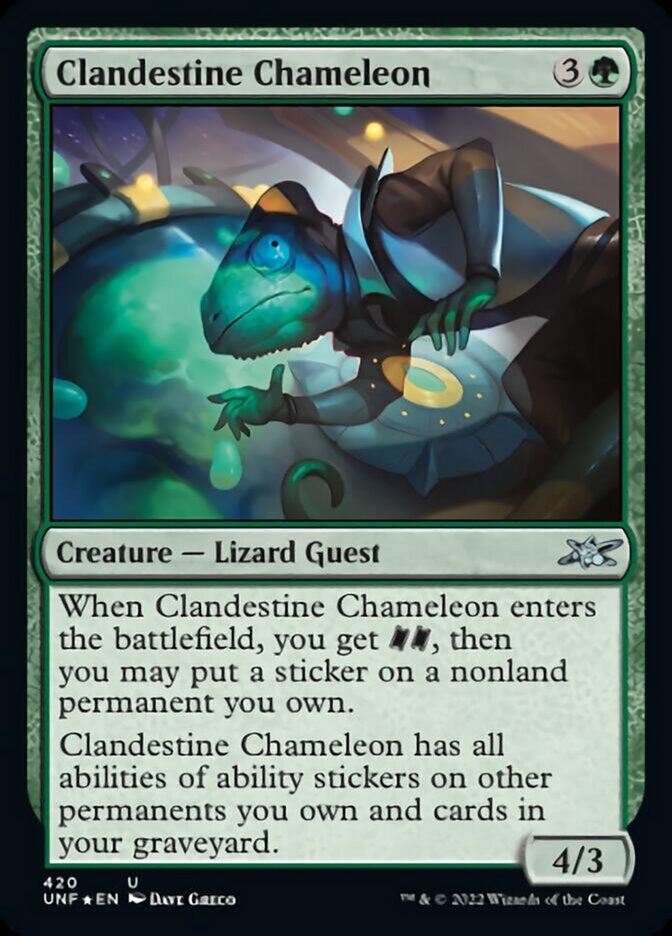 Clandestine Chameleon (Galaxy Foil) [Unfinity] | Game Master's Emporium (The New GME)