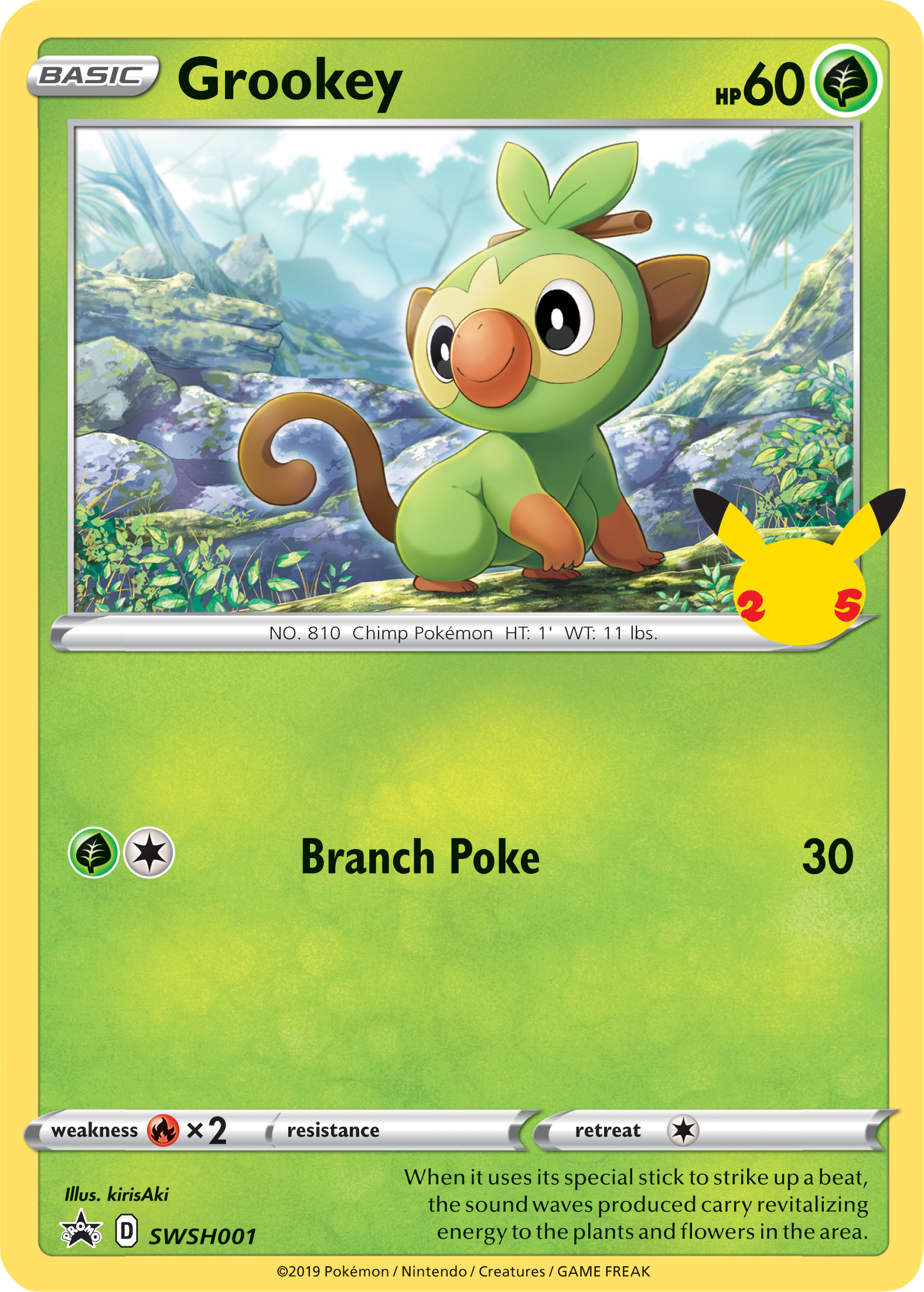 Grookey (SWSH001) (Jumbo Card) [First Partner Pack] | Game Master's Emporium (The New GME)